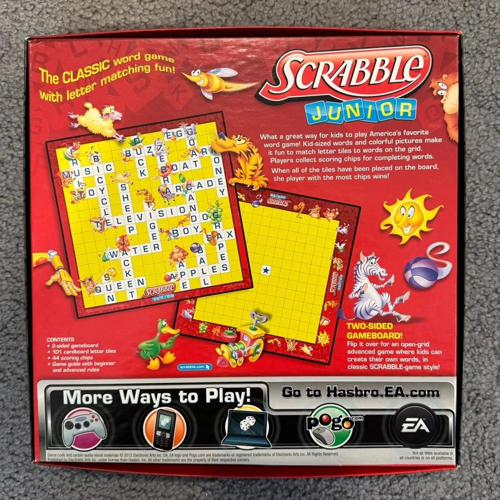 Hasbro Scrabble Junior The Classic Word Game 2012